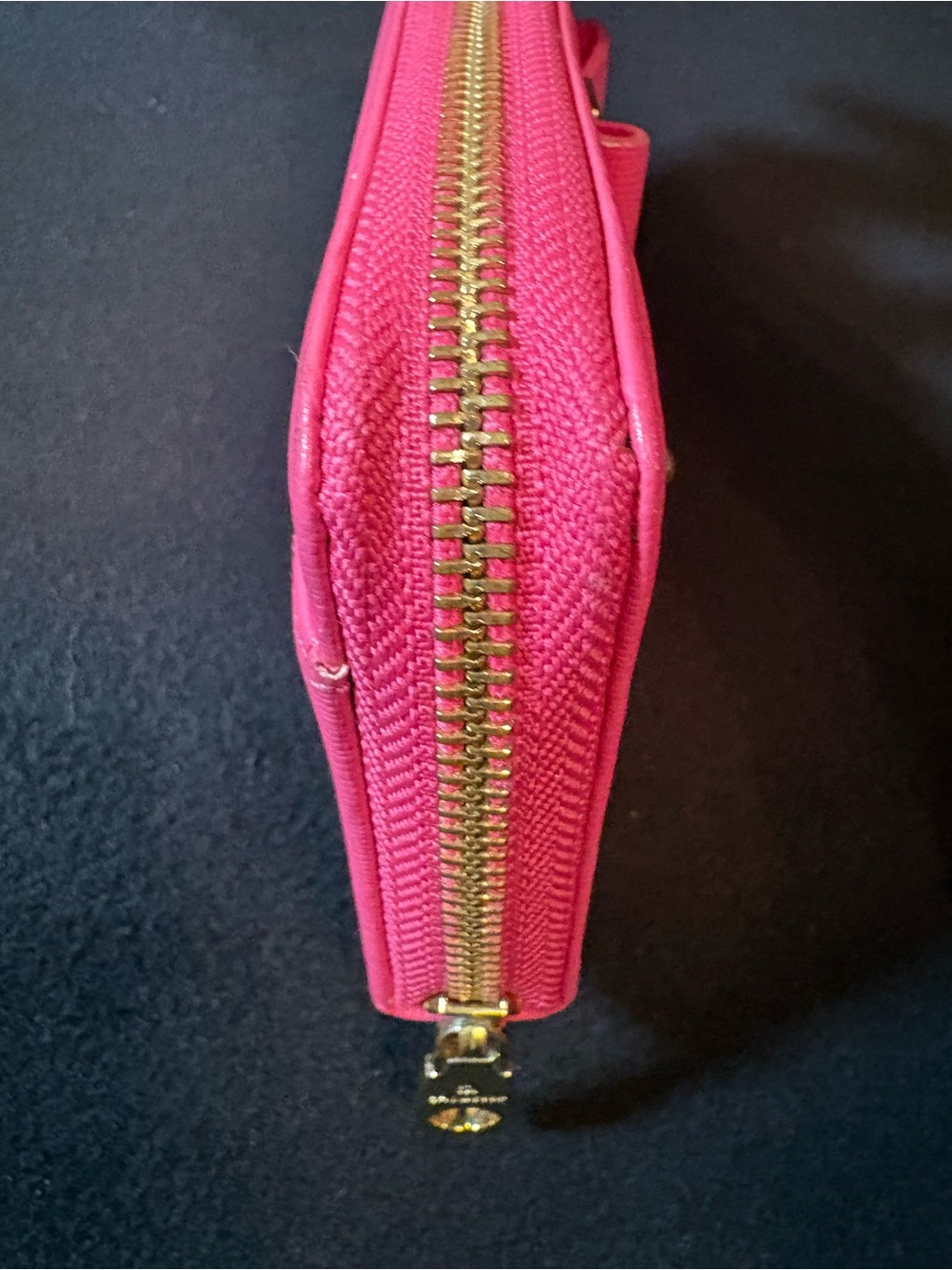& chouette by Samantha Thavasa Pink Saffiano Leather Bow Zip-Around Long Wallet - Picture 6 of 12